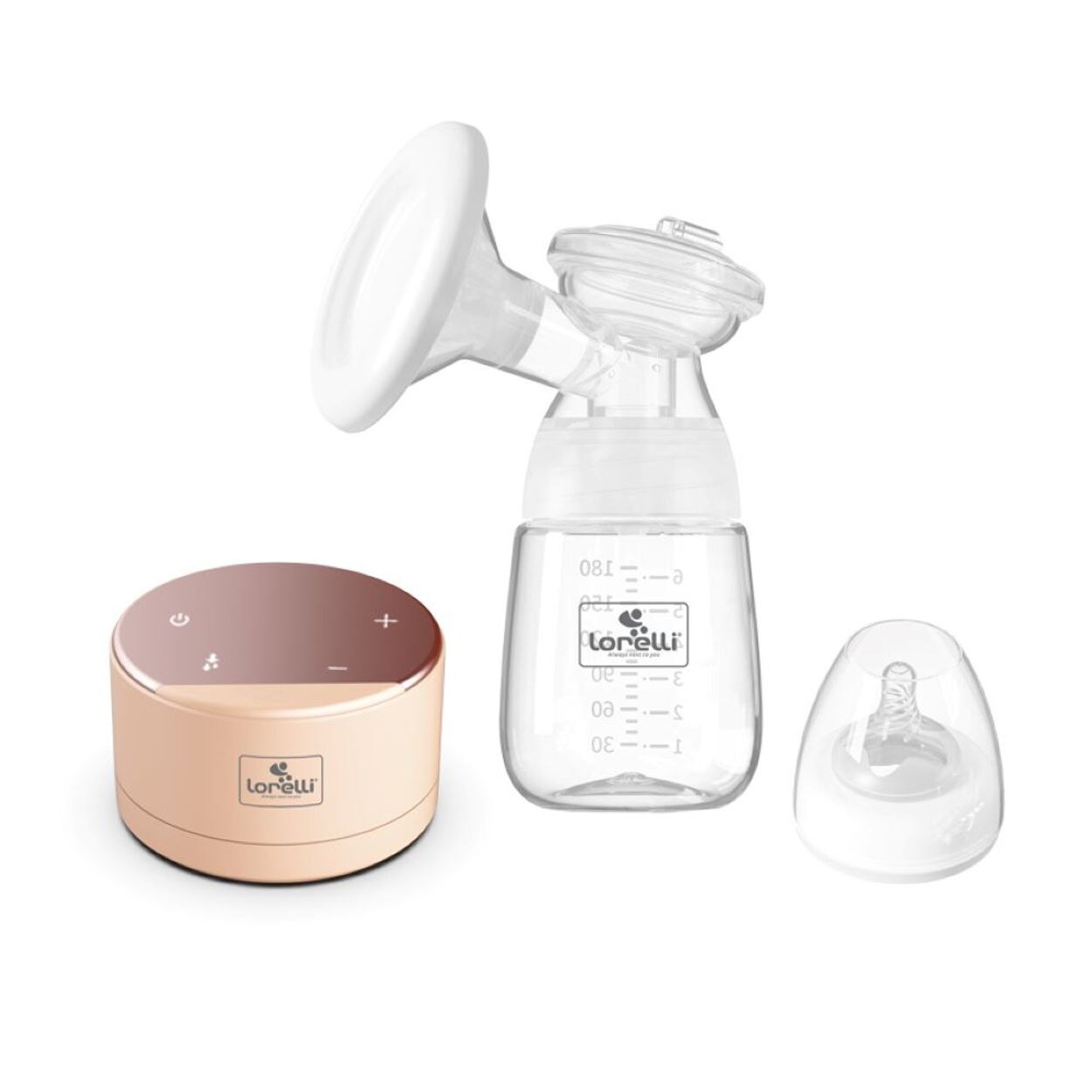 Lorelli elektrische Milchpumpe Daily Comfort Touchscreen, 180 ml, Schutzdeckel rosa