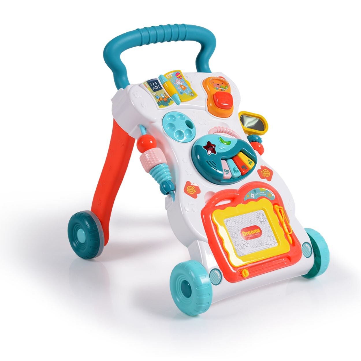 Moni Lauflernwagen Dreams, Spielcenter, Zeichenbrett, Melodien und Geräusche grün