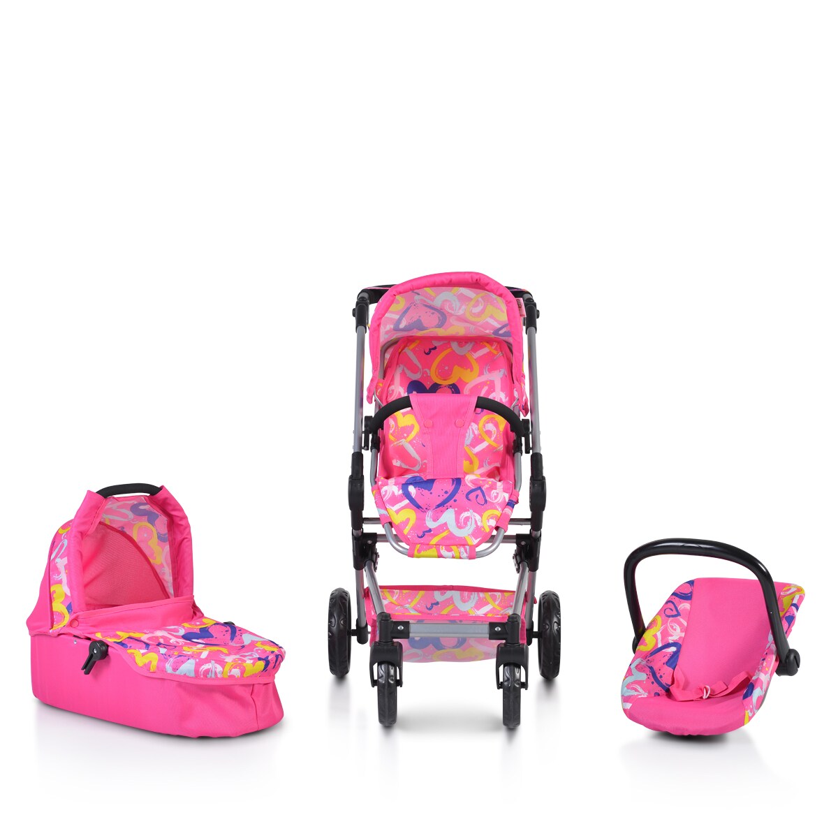 Puppenwagen Ab 1 Jahr Joie Classic Rosa Puppenbuggy Mit Sonnenschirm &  Tasche  Kinderwagen Fr Puppen Bis 45 Cm, Hhenverstellbar