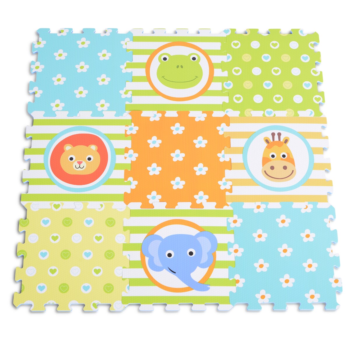 Moni Puzzlematte 9 teilig Puzzleteppich Teilegr&ouml;&szlig;e 31 x 31 cm EVA-Schaum orange - Bild 1