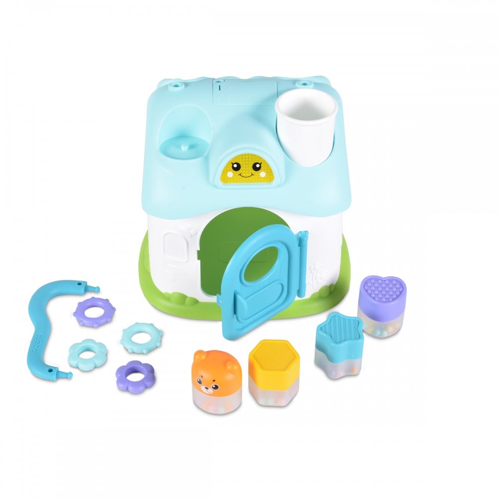 Moni Sortierspiel Elfenhaus QX-91163E Musik, Licht Formsortierspiel Formen Griff blau - Bild 1