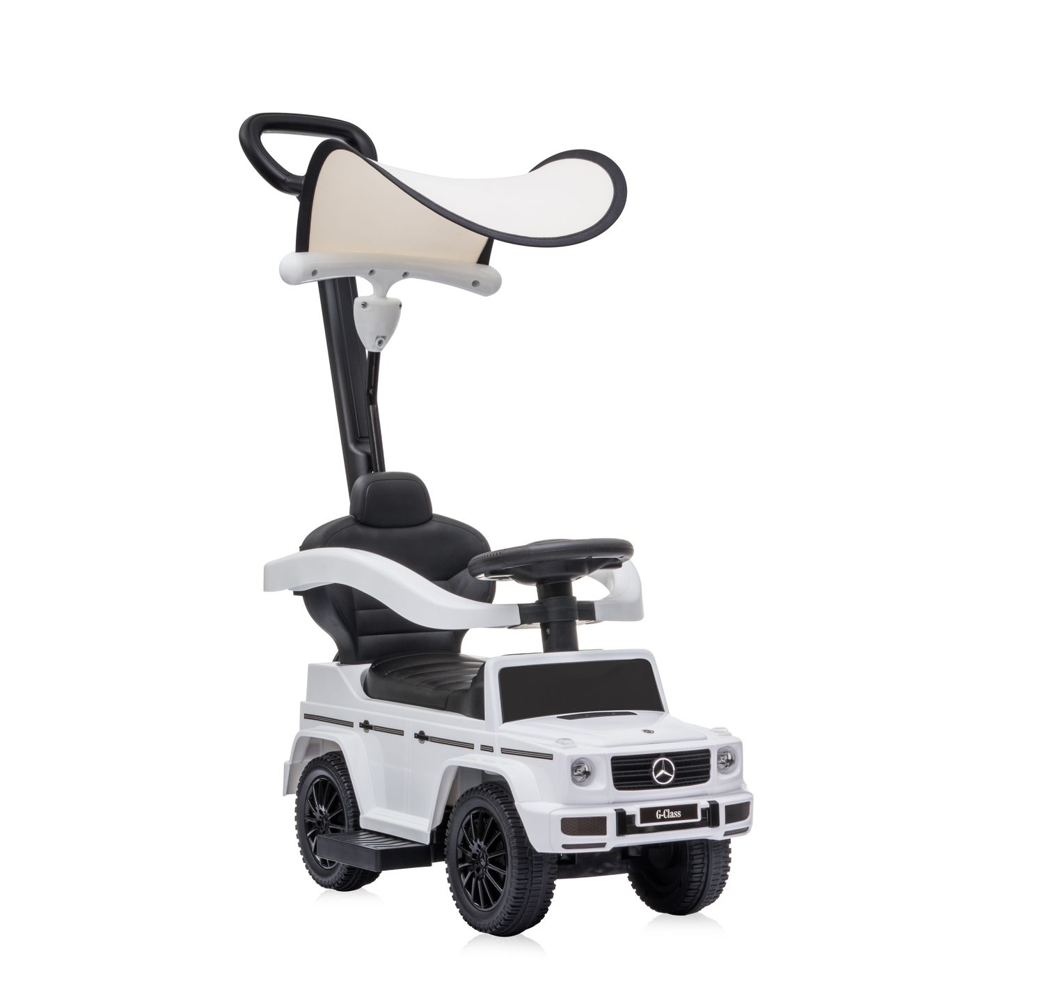 Lorelli Kinder Rutschauto Mercedes Benz G350D, Sonnendach, Schiebestange, Musik wei&szlig; - Bild 1