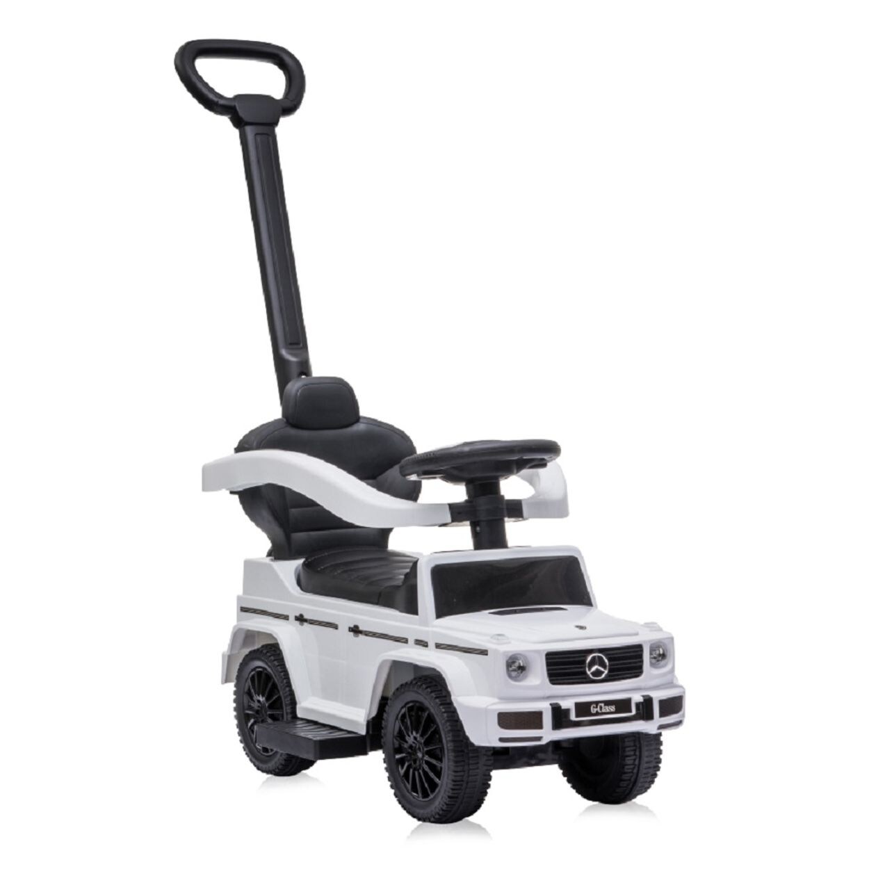 Lorelli Kinder Rutschauto Mercedes Benz G350 Schubstange Musikfunktion Staufach weiß