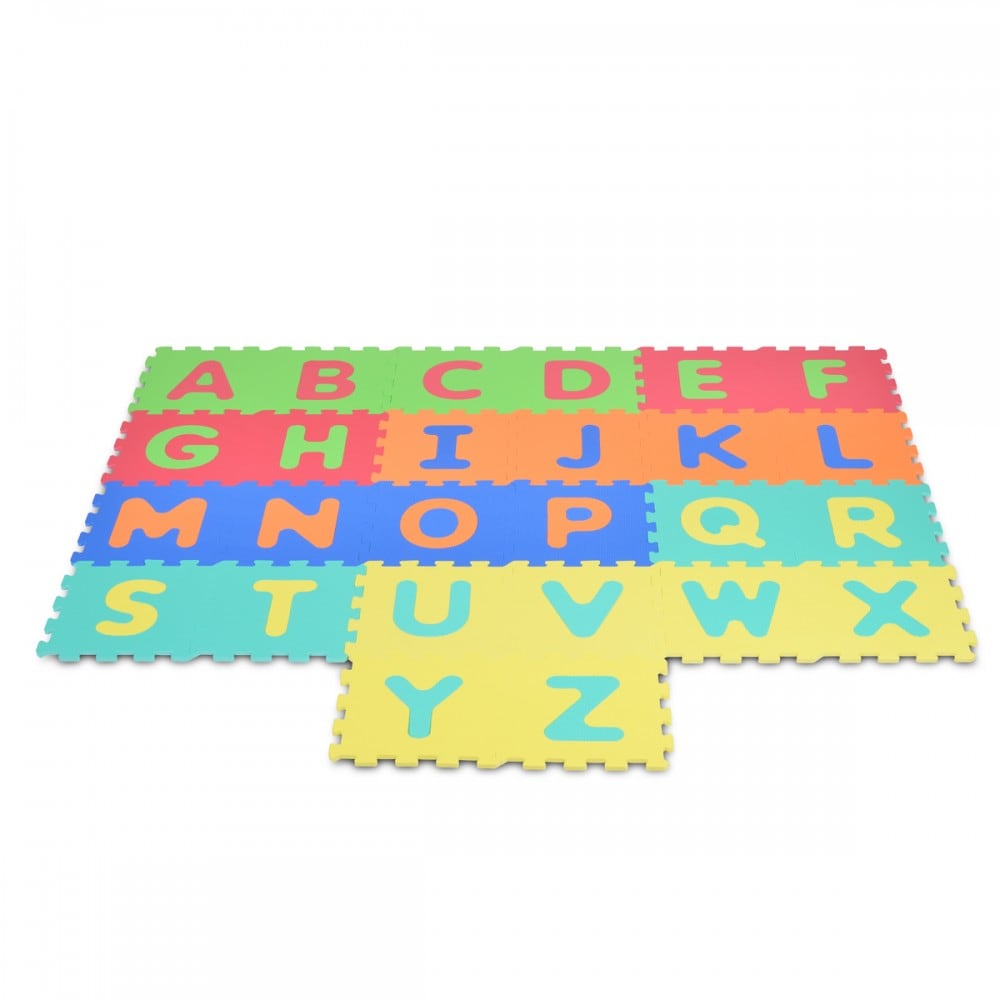 Moni Puzzle Spielmatte 26 teilig Alphabet Puzzleteppich Teilegr&ouml;&szlig;e 32 x 32 cm bunt - Bild 1
