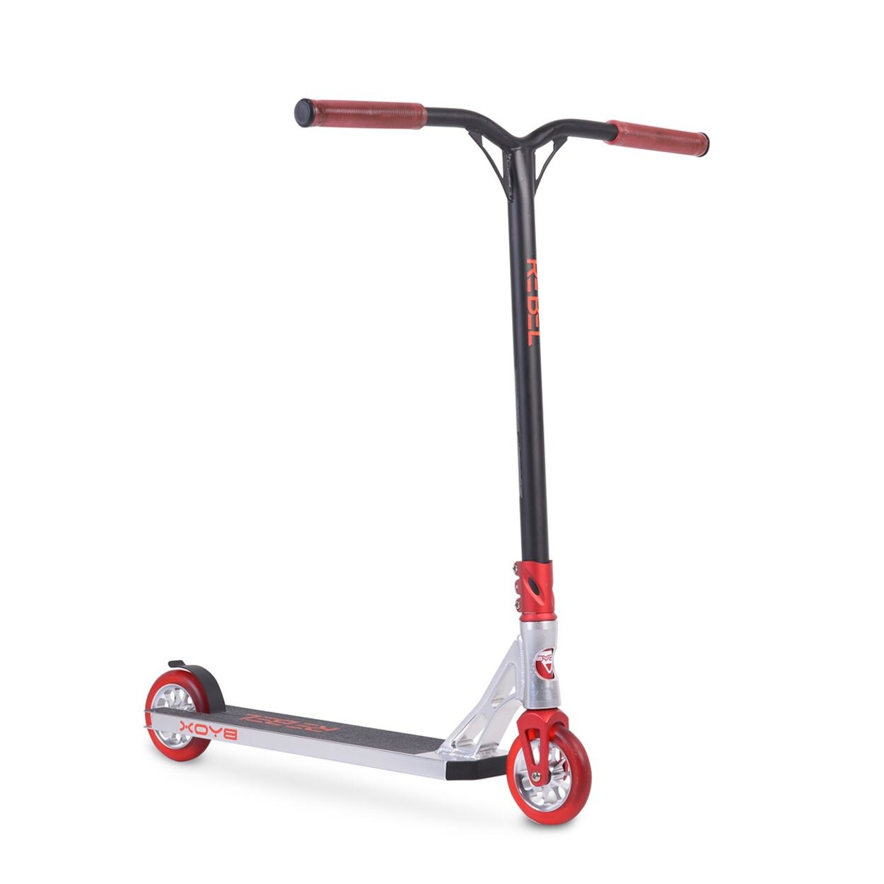 Byox Kinderroller Rebel, Aluminium, ABEC-9 Lager, Stahllenker, PU Räder, Bremse rot