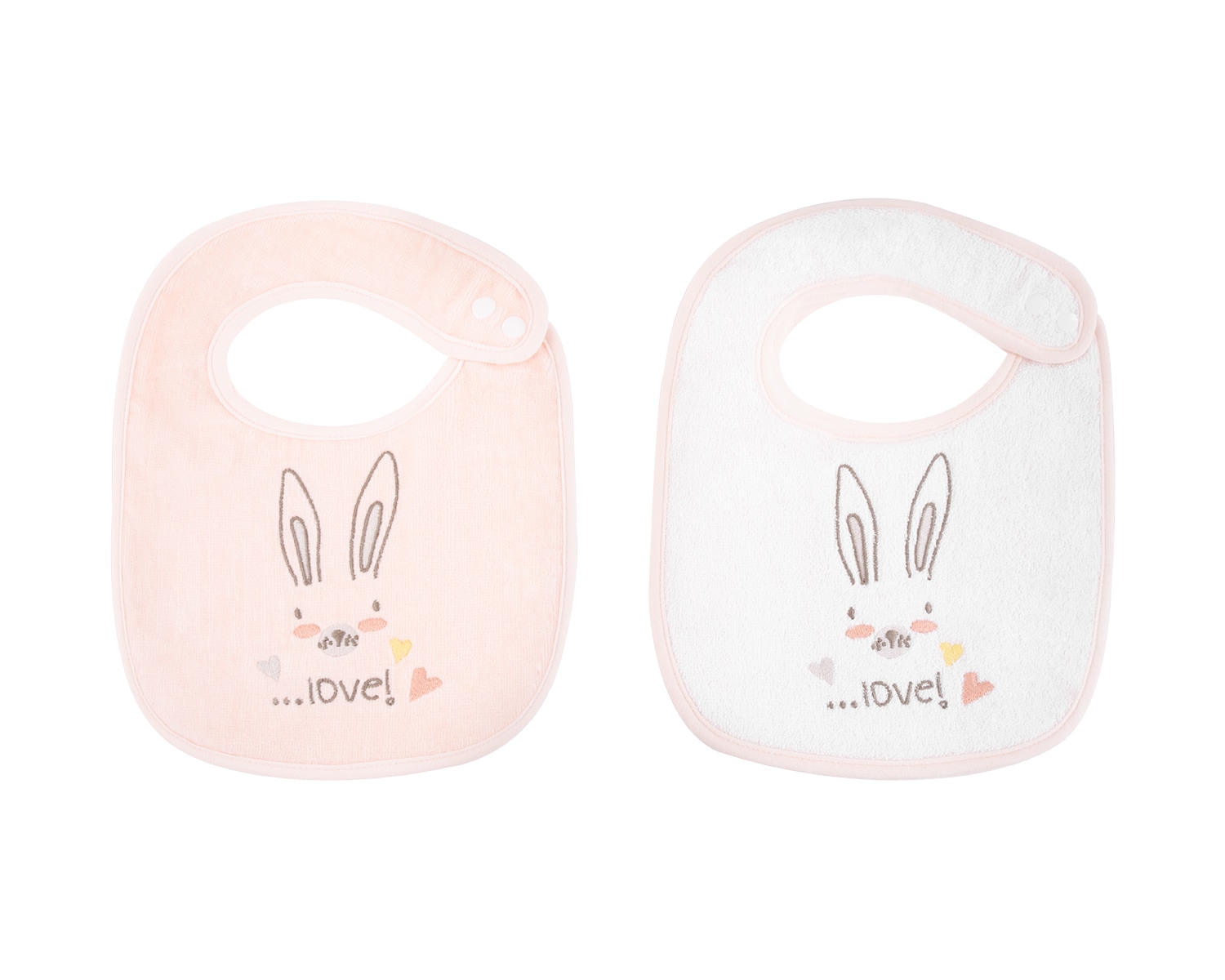 Kikkaboo Babylatz Frottee 2-teiliges Set, L&auml;tzchen, Druckknopf, 100% Baumwolle orange - Bild 1