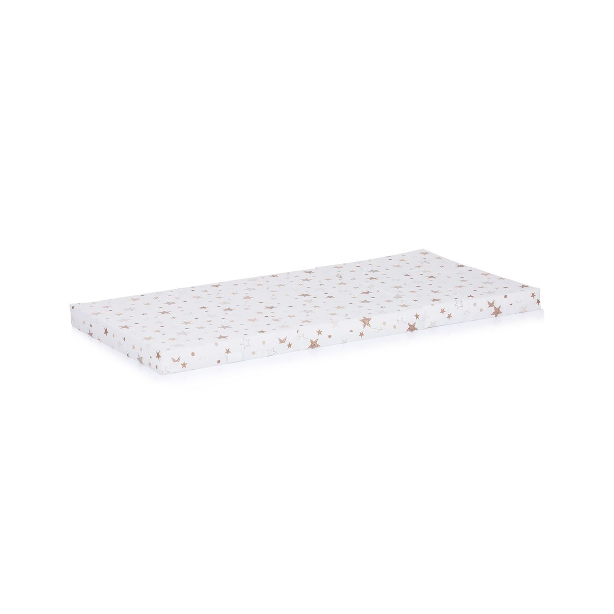 Chipolino Babybett Matratze Stars faltbar, Bezug waschbar, Größe 120 x 60 x 6 cm beige/Sterne