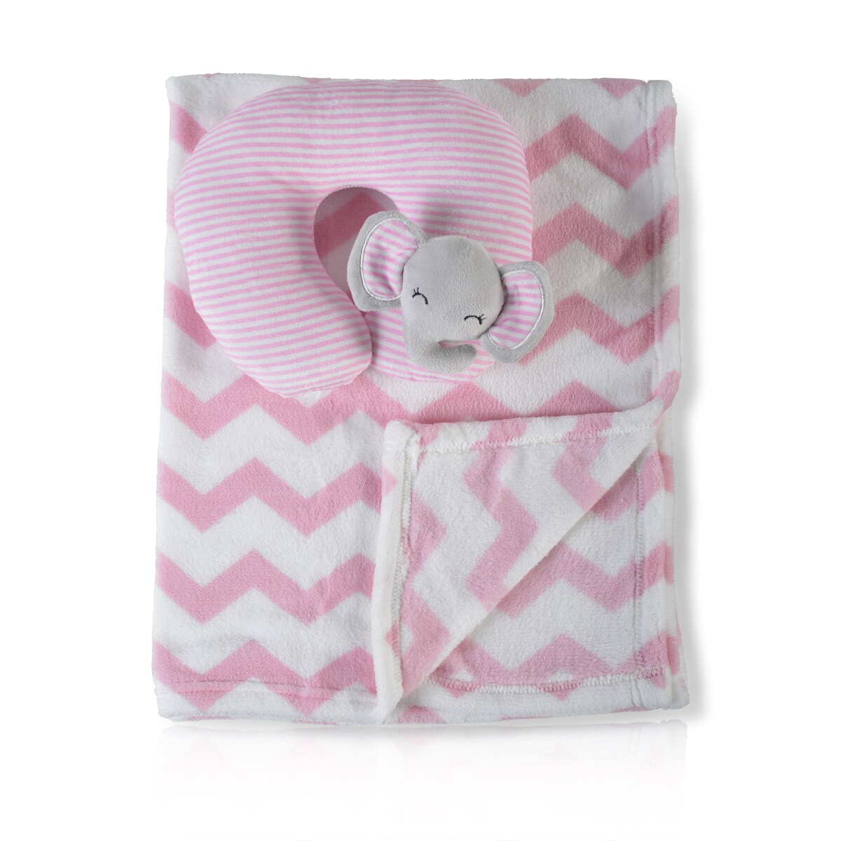 Cangaroo Babydecke Sammy Größe 90 x 75 cm kuschelige Babydecke Nackenkissen rosa | 03800146267568