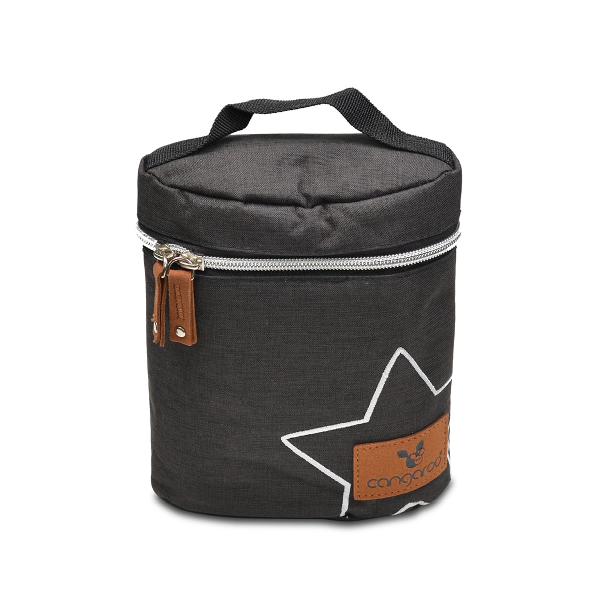 Cangaroo Thermotasche Charlie Thermobox f&uuml;r 2 Babyflaschen Rei&szlig;verschluss Griff schwarz - Bild 1