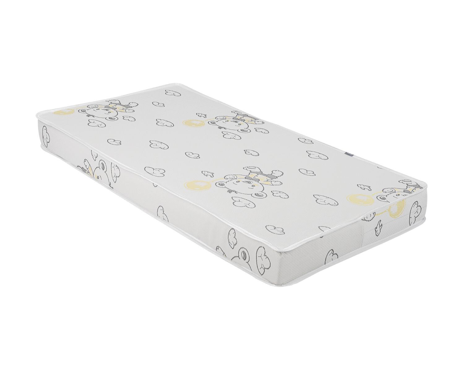 Kikkaboo Babybett-Matratze Memory Comfort, 120 x 60 x 12 cm Bindungsveredelung grau
