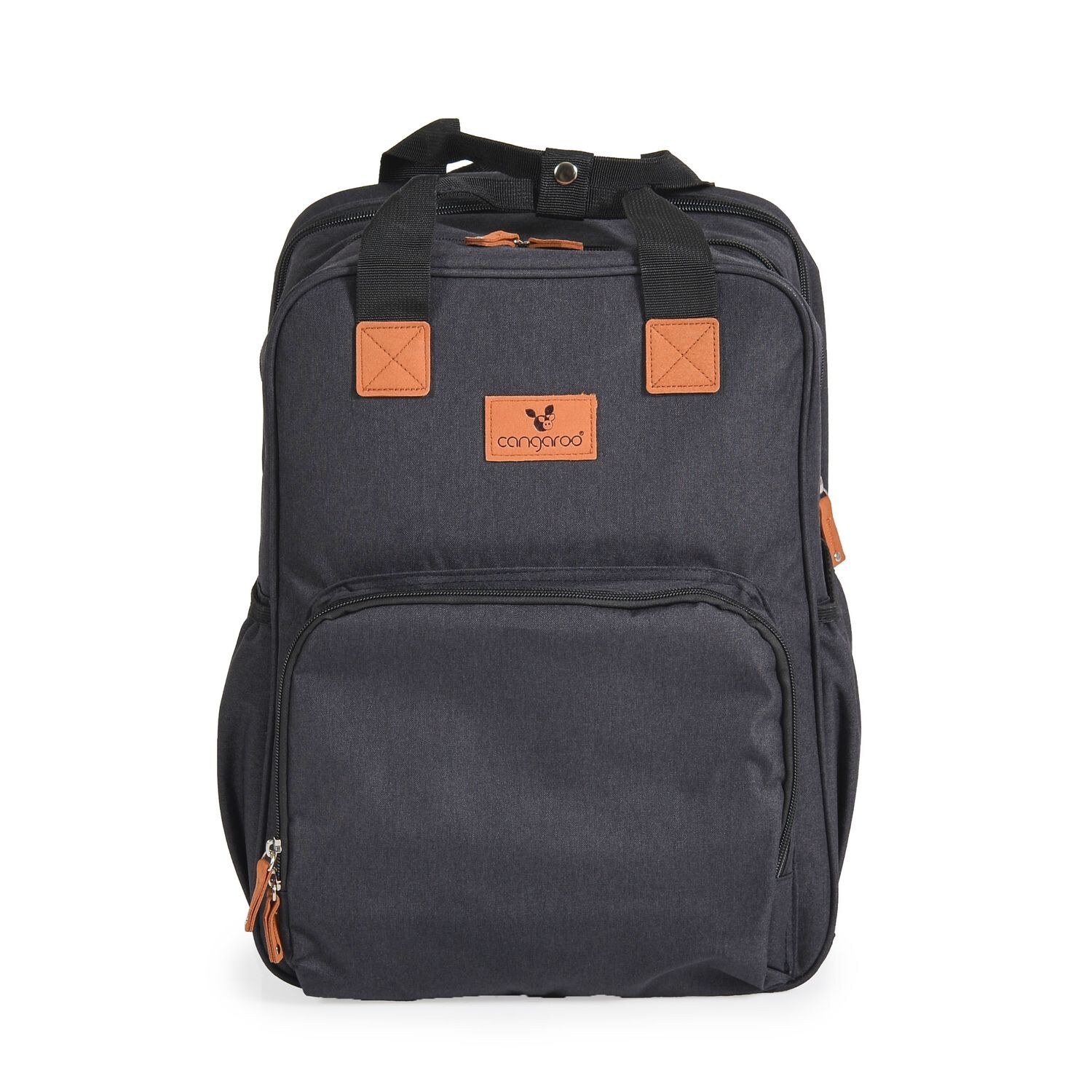 Cangaroo Kinderwagentasche Liana 2 in 1 Rucksack Babybett Reißverschluss Clips schwarz | 03800146268732