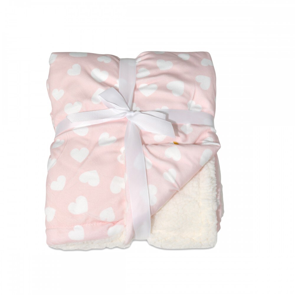 Cangaroo Babydecke Shaggy, Gr&ouml;&szlig;e 105 x 75 cm, kuschelige Babydecke, ab Geburt rosa - Bild 1