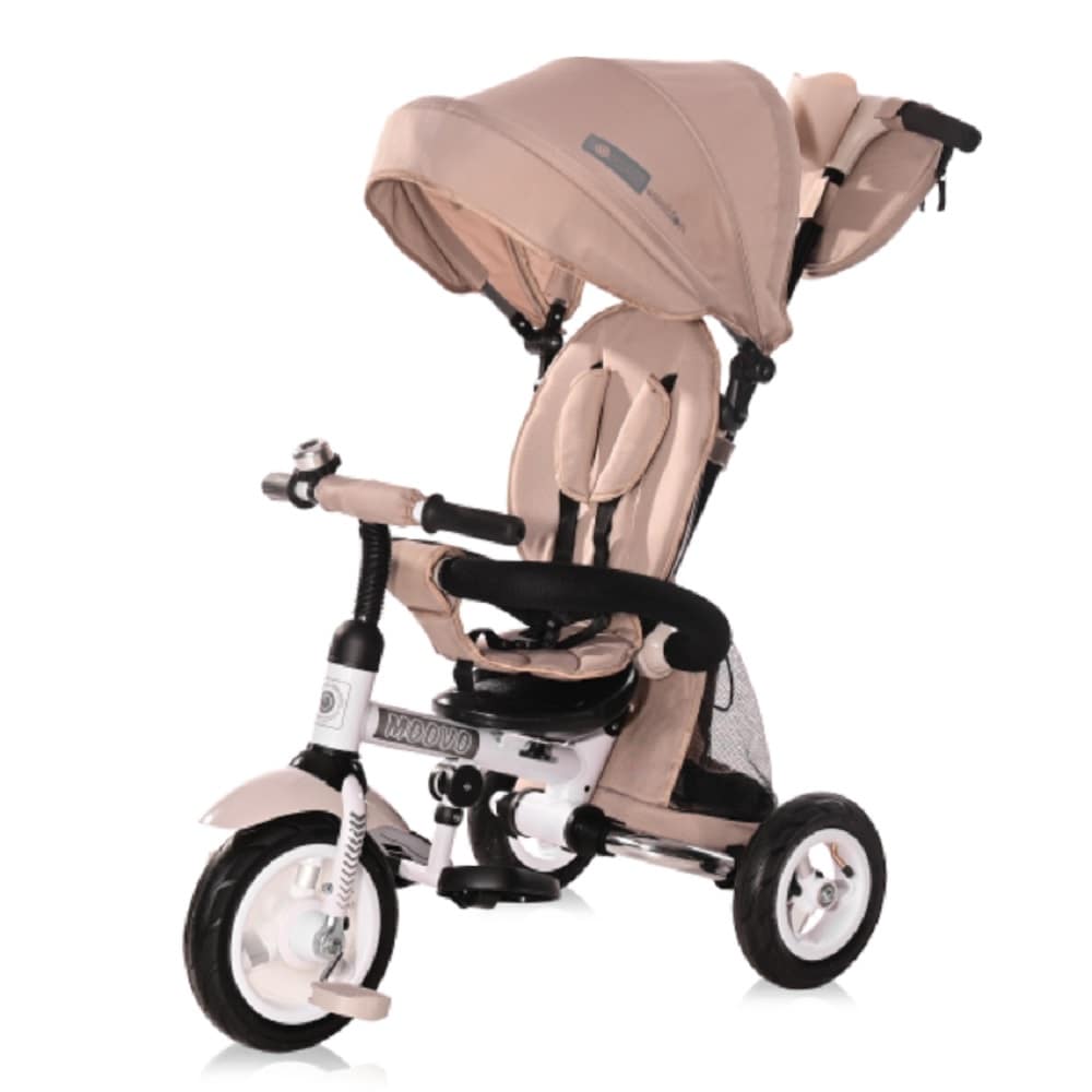 Lorelli Dreirad Moovo, Luftreifen faltbar verstellbarer Sitz Schubstange Klingel hellbraun - Bild 1