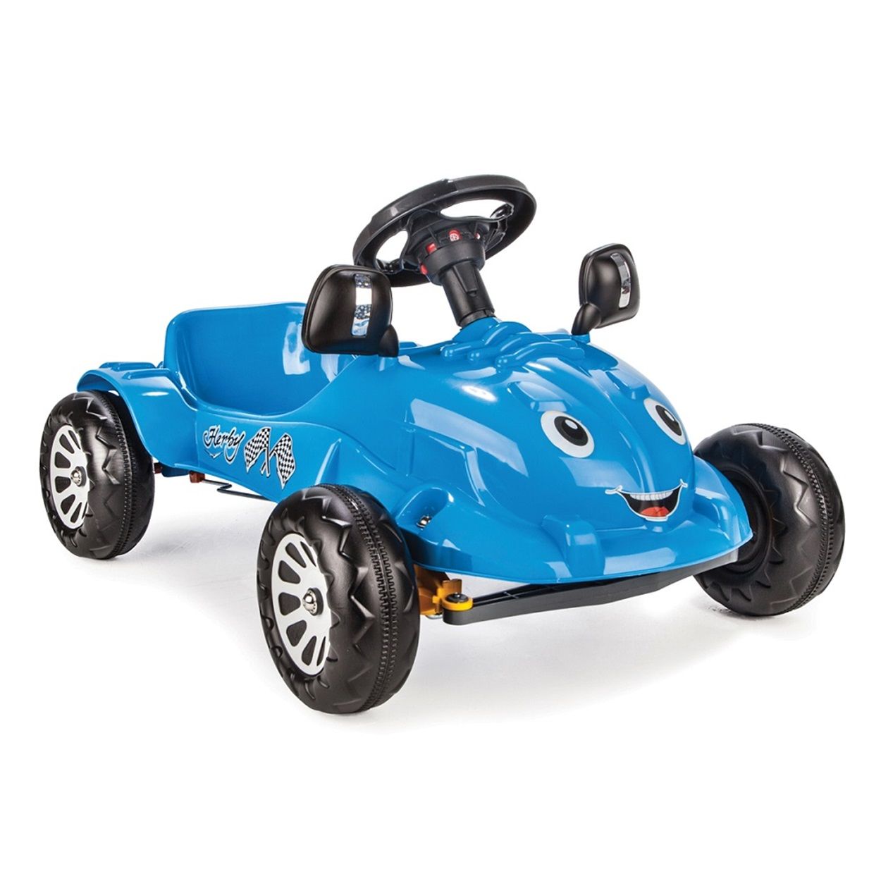 Pilsan Kinderauto, Tretauto Herby 07302, Hupe am Lenkrad, Pedale, ab 3 Jahre blau - Bild 1