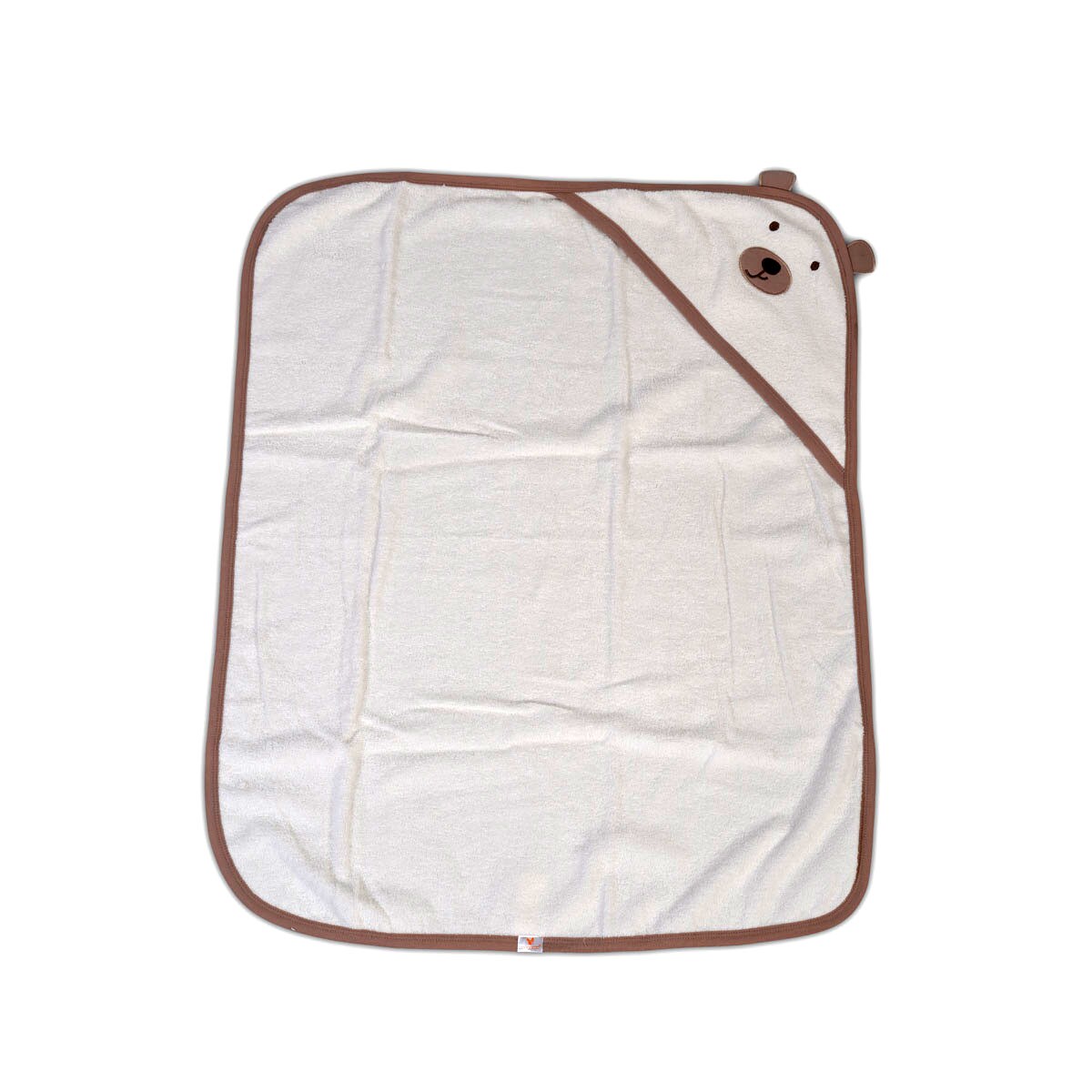 Cangaroo Baby Badetuch Baloo Kapuze 90 x 70 cm 100% Baumwolle Handtuch ab Geburt braun - Bild 1