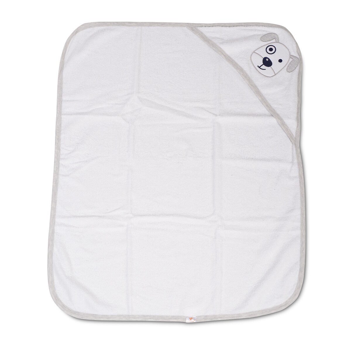 Cangaroo Baby Badetuch Baloo Kapuze 90 x 70 cm 100% Baumwolle Handtuch ab Geburt grau - Bild 1