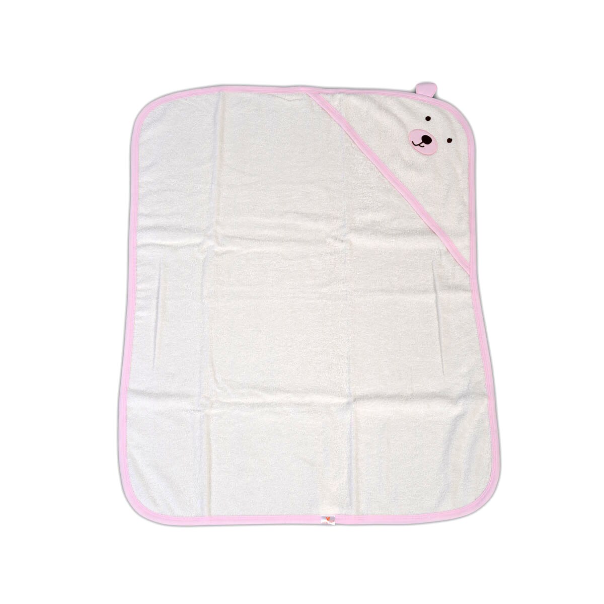Cangaroo Baby Badetuch Baloo Kapuze 90 x 70 cm 100% Baumwolle Handtuch ab Geburt rosa - Bild 1
