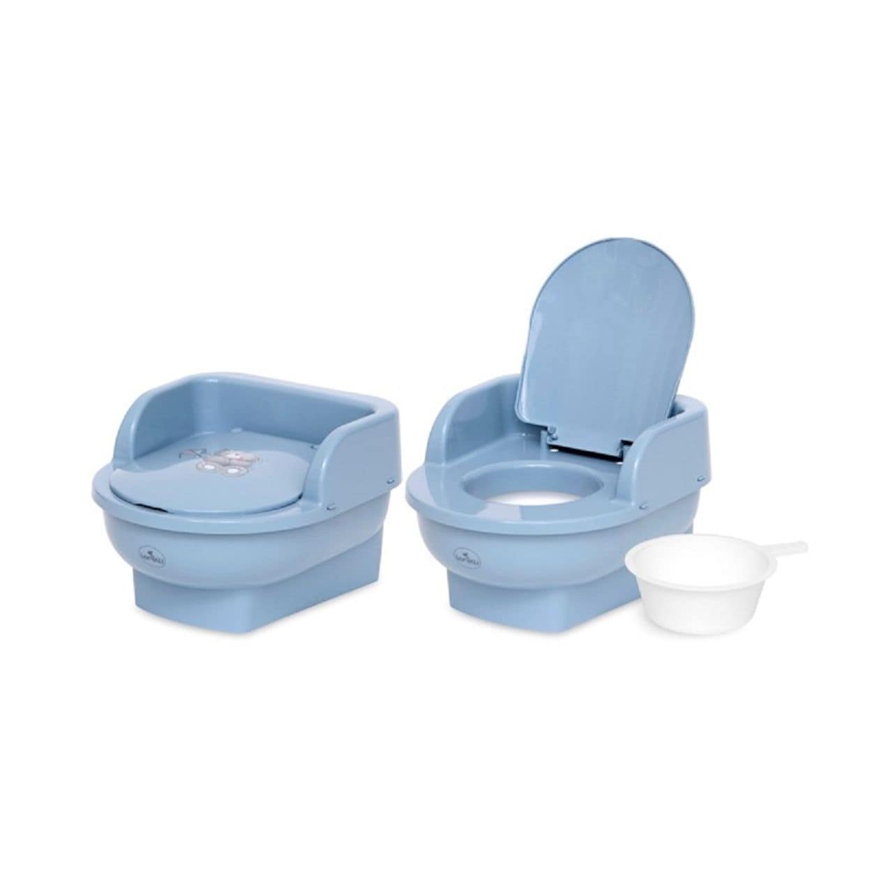 Lorelli T&ouml;pfchen Throne Handauflage, beweglicher Deckel herausnehmbarer Beh&auml;lter dunkelblau - Bild 1