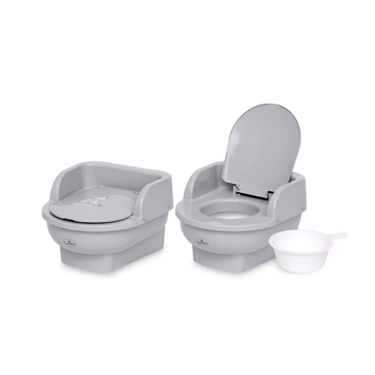 Lorelli T&ouml;pfchen Throne Handauflage, beweglicher Deckel herausnehmbarer Beh&auml;lter hellgrau - Bild 1