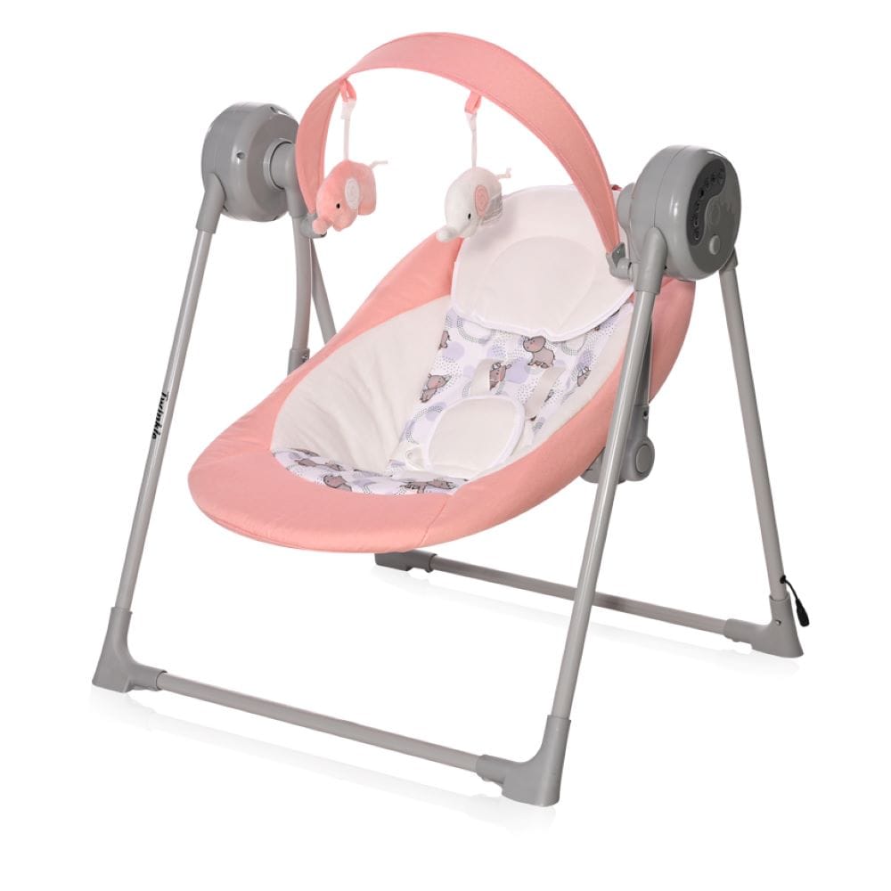 Lorelli Babywippe Twinkle klappbar Musik Schwingfunktion, Timer Fernbedienung rosa - Bild 1
