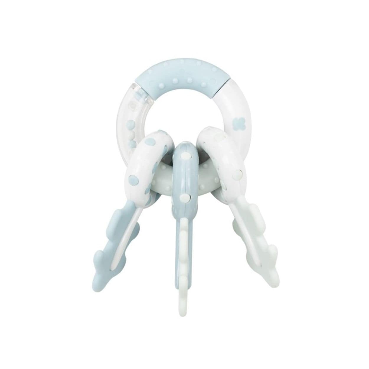 Kikkaboo Babyrassel Schl&uuml;sselbund Bei&szlig;ring 3 Schl&uuml;ssel Greifling ab 3 Monaten blau - Bild 1