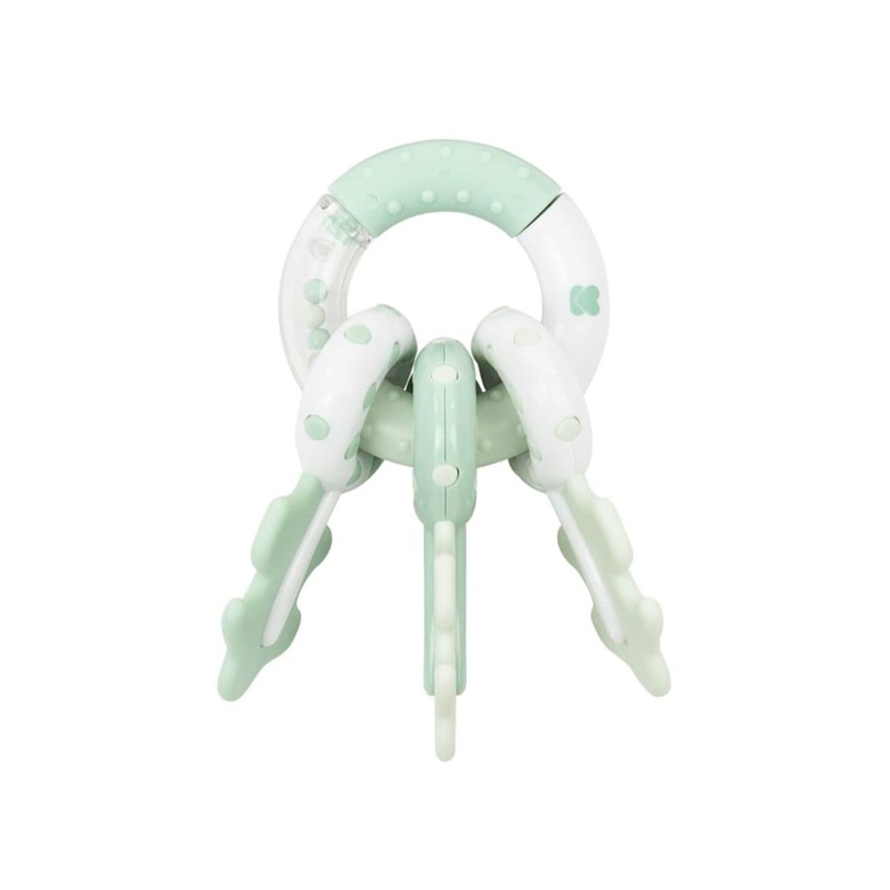 Kikkaboo Babyrassel Schl&uuml;sselbund Bei&szlig;ring 3 Schl&uuml;ssel Greifling ab 3 Monaten gr&uuml;n - Bild 1