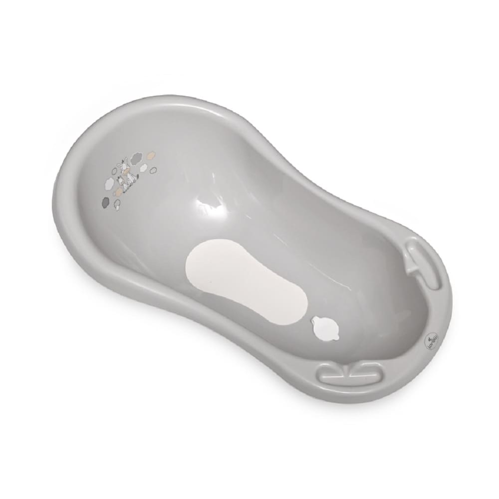 Lorelli Babybadewanne 1013046 Wasserablauf 84 cm Ablagef&auml;cher ergonomische Form grau wei&szlig; - Bild 1