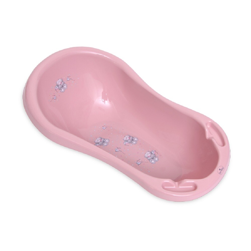 Lorelli Babybadewanne, 84 cm lang, Ablagef&auml;cher, ergonomische Form, ab Geburt rosa - Bild 1