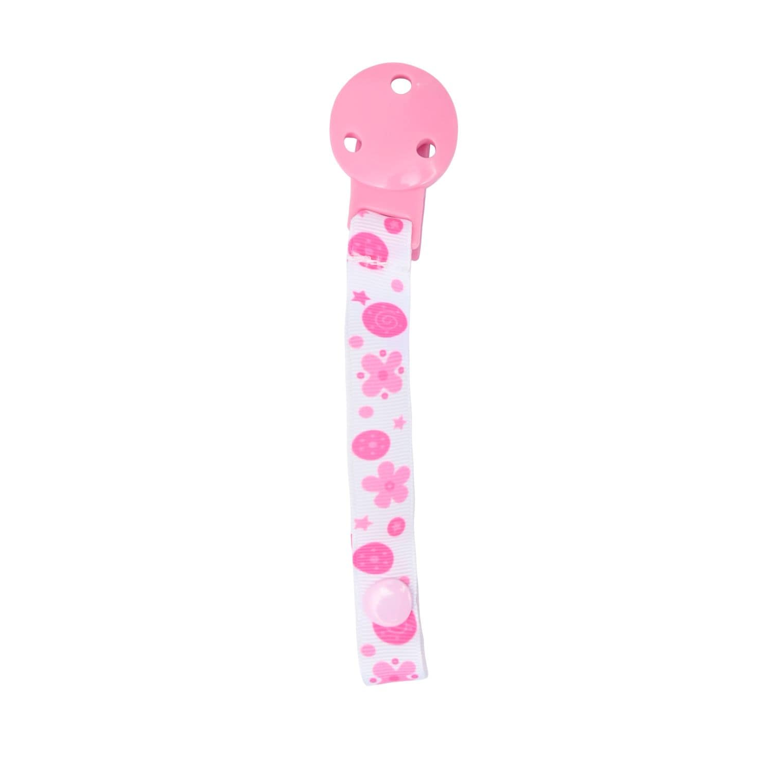 Lorelli Baby-Schnullerkette, Schnullerhalter, Schnullerband, Clip, ab Geburt rosa - Bild 1
