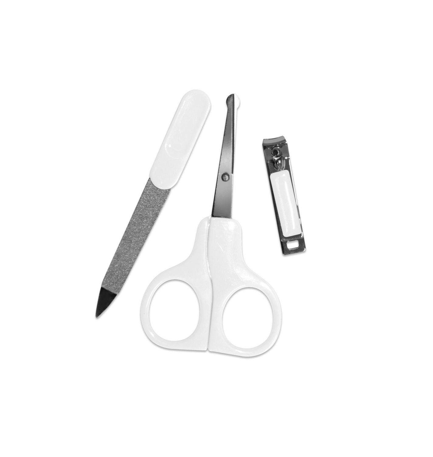 Baby Care Baby Manik&uuml;re-Set Nagelpflegeset Nagelschere, Nagelknipser, Nagelfeile wei&szlig; - Bild 1