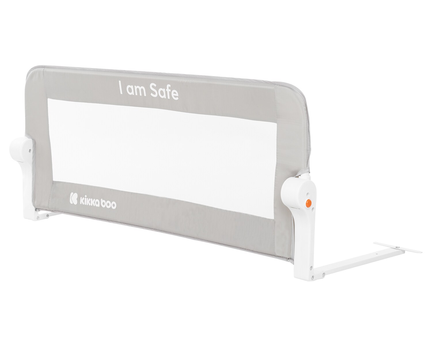 Kikkaboo Bettschutzgitter I am safe 102 cm lang, f&uuml;r Matratzenst&auml;rke 12 - 20 cm grau - Bild 1