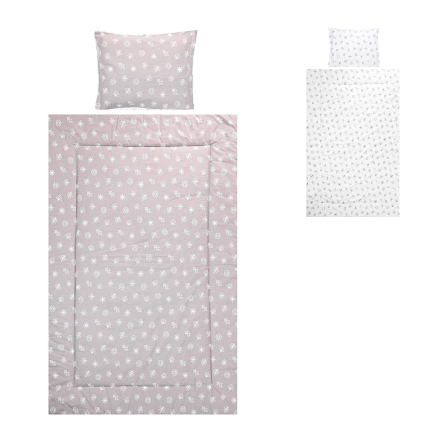 Lorelli Kinderbettw&auml;sche 3-teilig, Decke 140 x 95 Kissen 43 x 35 Laken 150 x 100 braun - Bild 1