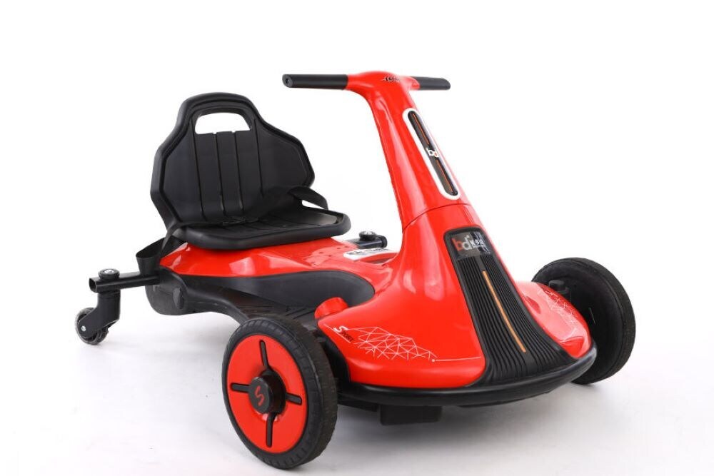 ES-Toys Kinder Elektro-Fahrzeug Drift Cart Gokart, Bluetooth Rückwärtsgang Hupe rot