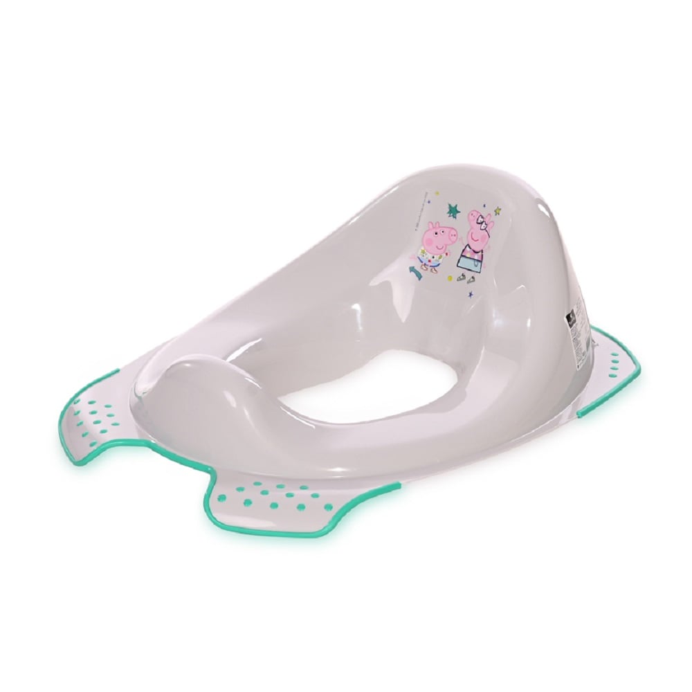 Lorelli Toilettenaufsatz Comic Spritzschutz ergonomische Form rutschfeste Basis grau - Bild 1