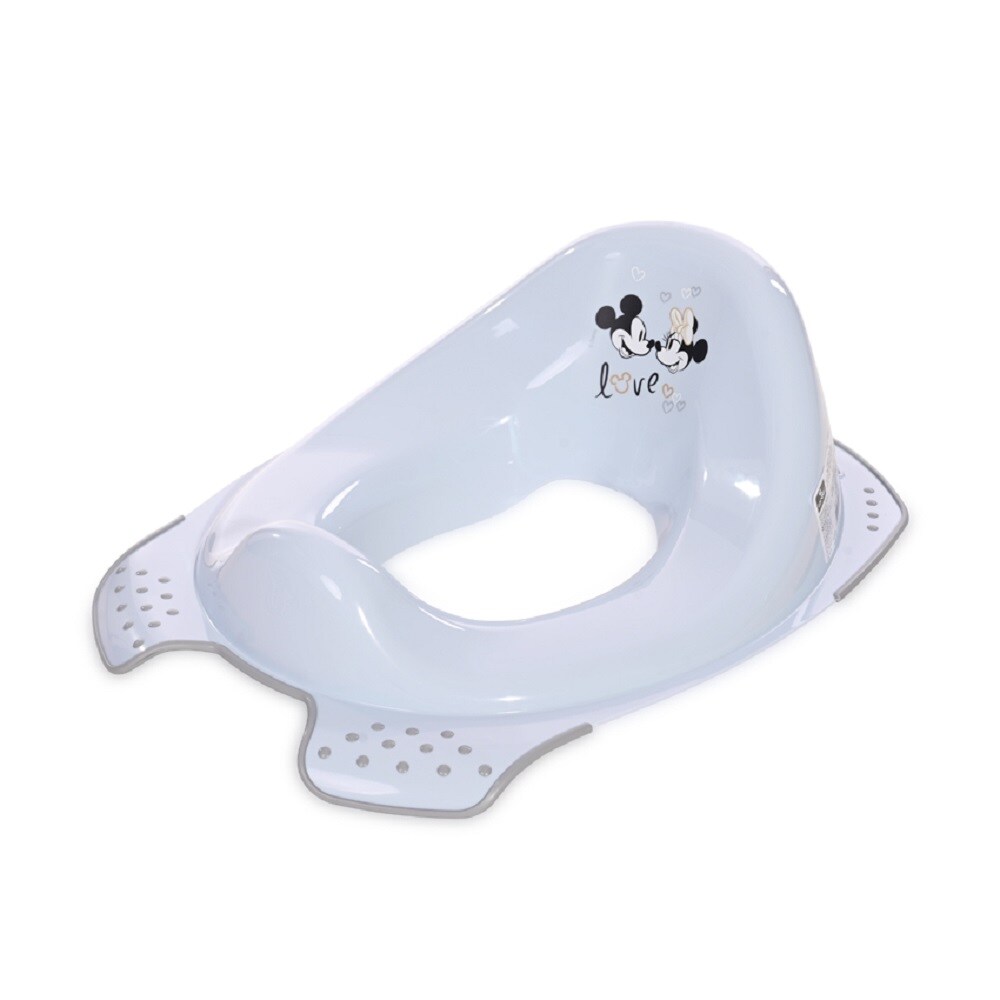 Lorelli Toilettenaufsatz Comic Spritzschutz ergonomische Form rutschfeste Basis hellblau - Bild 1