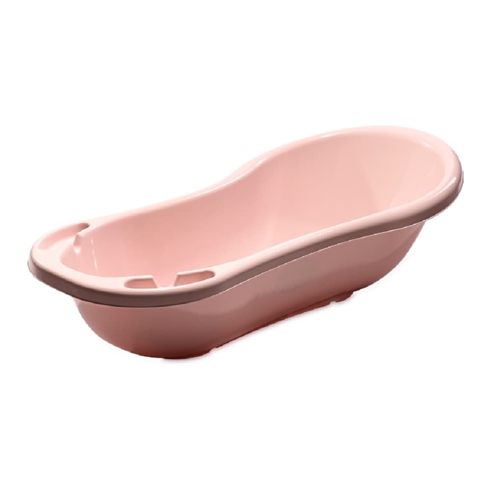 Lorelli Baby Badewanne 100 cm mit Ablagef&auml;chern, anatomische Form, Kunststoff rosa Wolke - Bild 1
