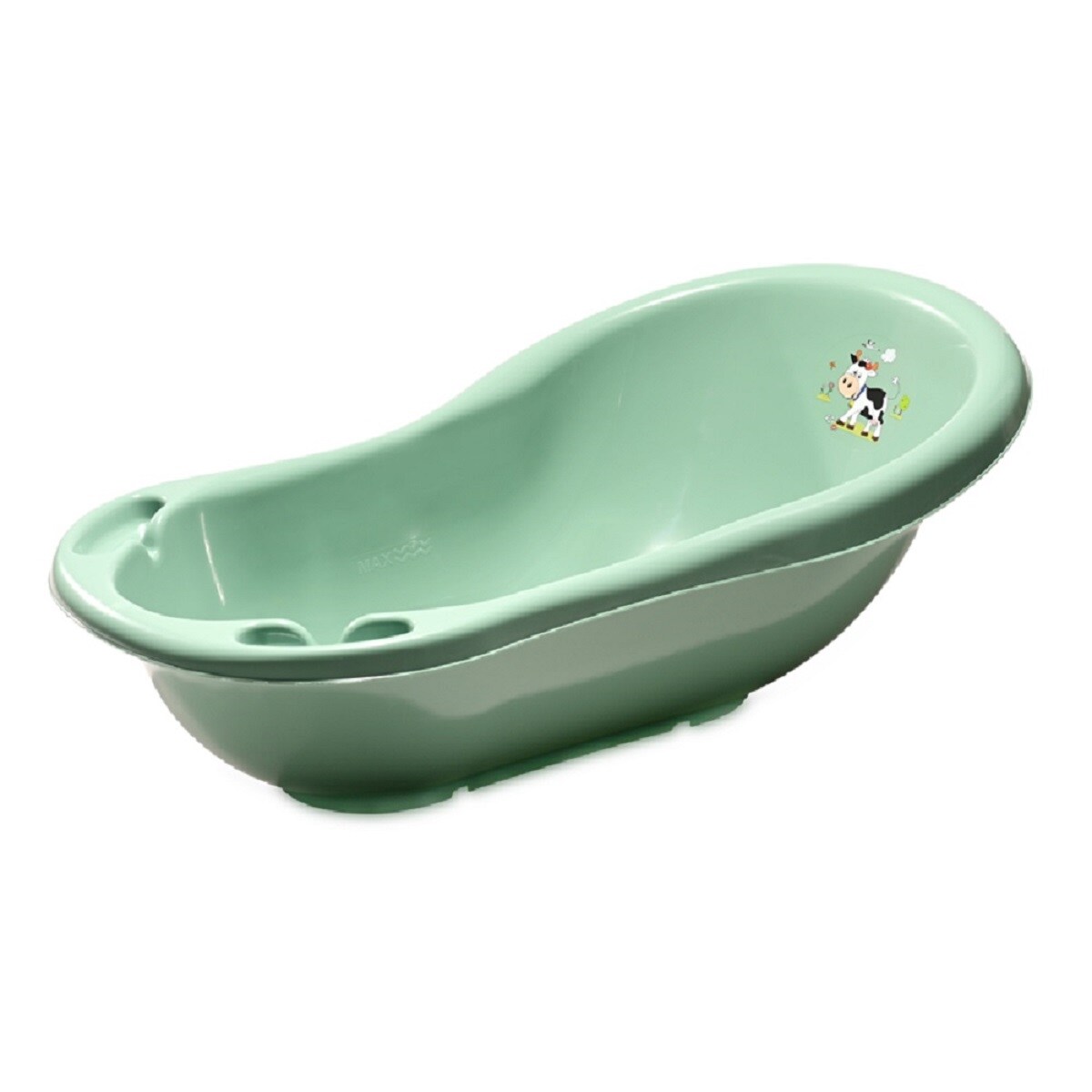 Lorelli Babybadewanne Hippo Ablagef&auml;cher 84 cm lang ergonomische Form ab Geburt dunkelgr&uuml;n - Bild 1