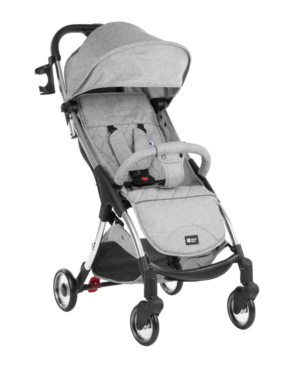 Kikkaboo Kinderwagen Buggy Cloe bis 22 kg Aluminiumrahmen faltbar Getränkehalter grau