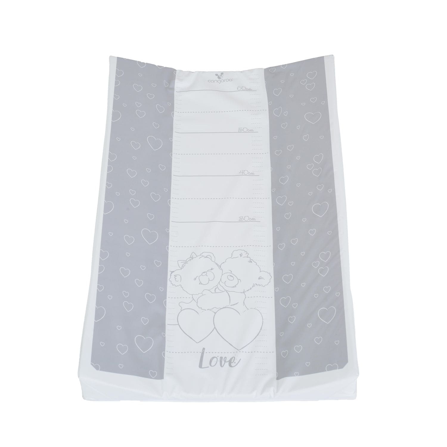 Cangaroo Wickelauflage B&auml;ren 67 x 44 cm, seitliche Erh&ouml;hung, abwaschbar grau - Bild 1