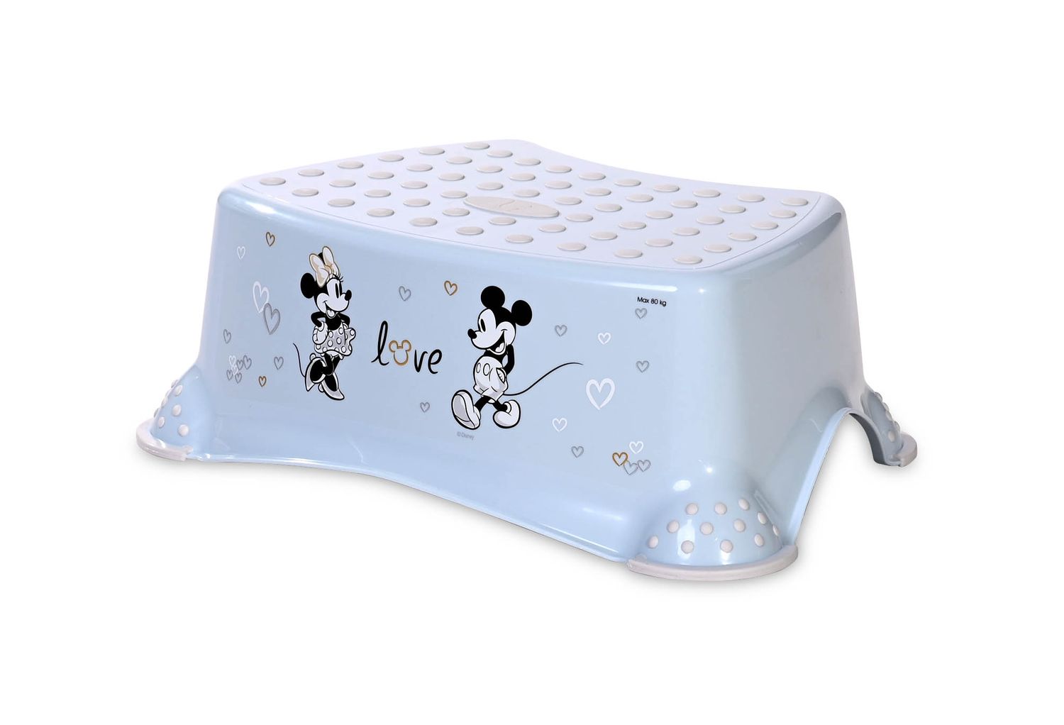 Lorelli Badhocker Comic Gummi-Noppen rutschfeste Basis einstufiger Tritthocker hellblau - Bild 1