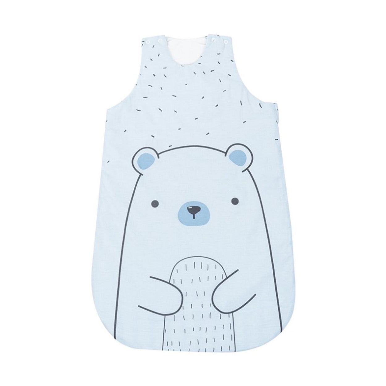 Kikkaboo Babyschlafsack B&auml;r 6-18 Monate L&auml;nge 90 cm Baumwolle, Rei&szlig;verschluss blau - Bild 1