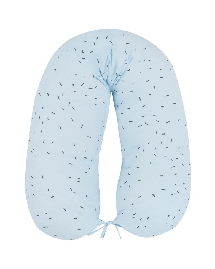 Kikkaboo Stillkissen Bear with me 150 cm lang 100% Baumwolle, Rei&szlig;verschluss blau - Bild 1