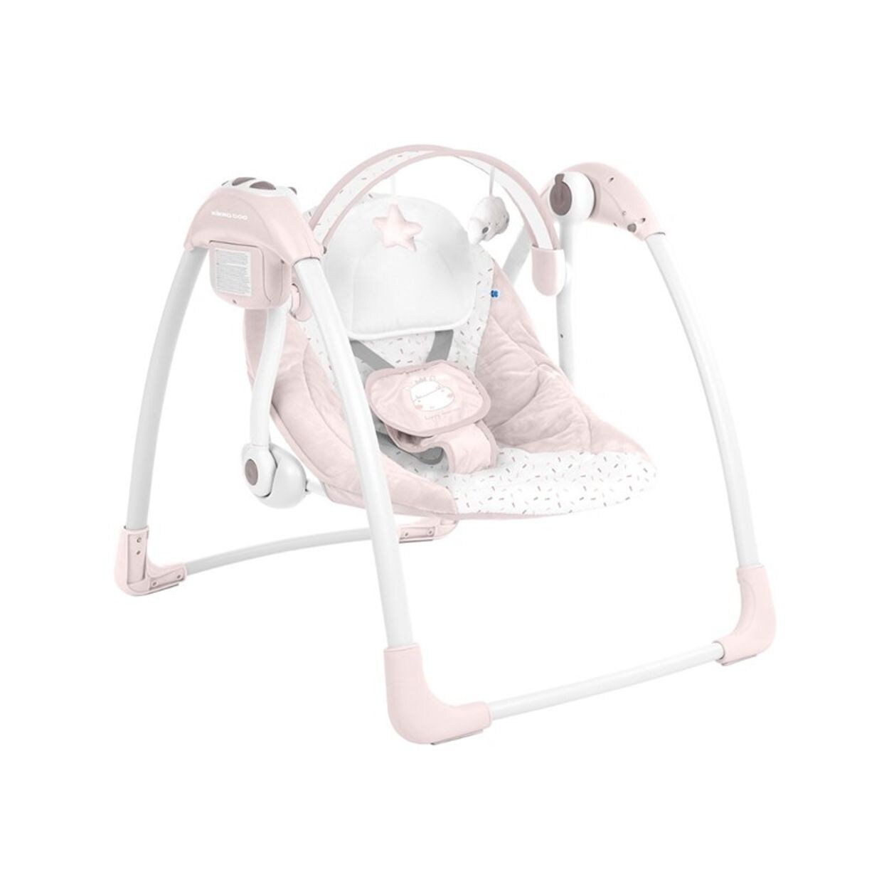 Kikkaboo Babywippe Chillo elektrisch, Schwingfunktion, Musikfunktion, Spielbogen rosa | 03801005010455