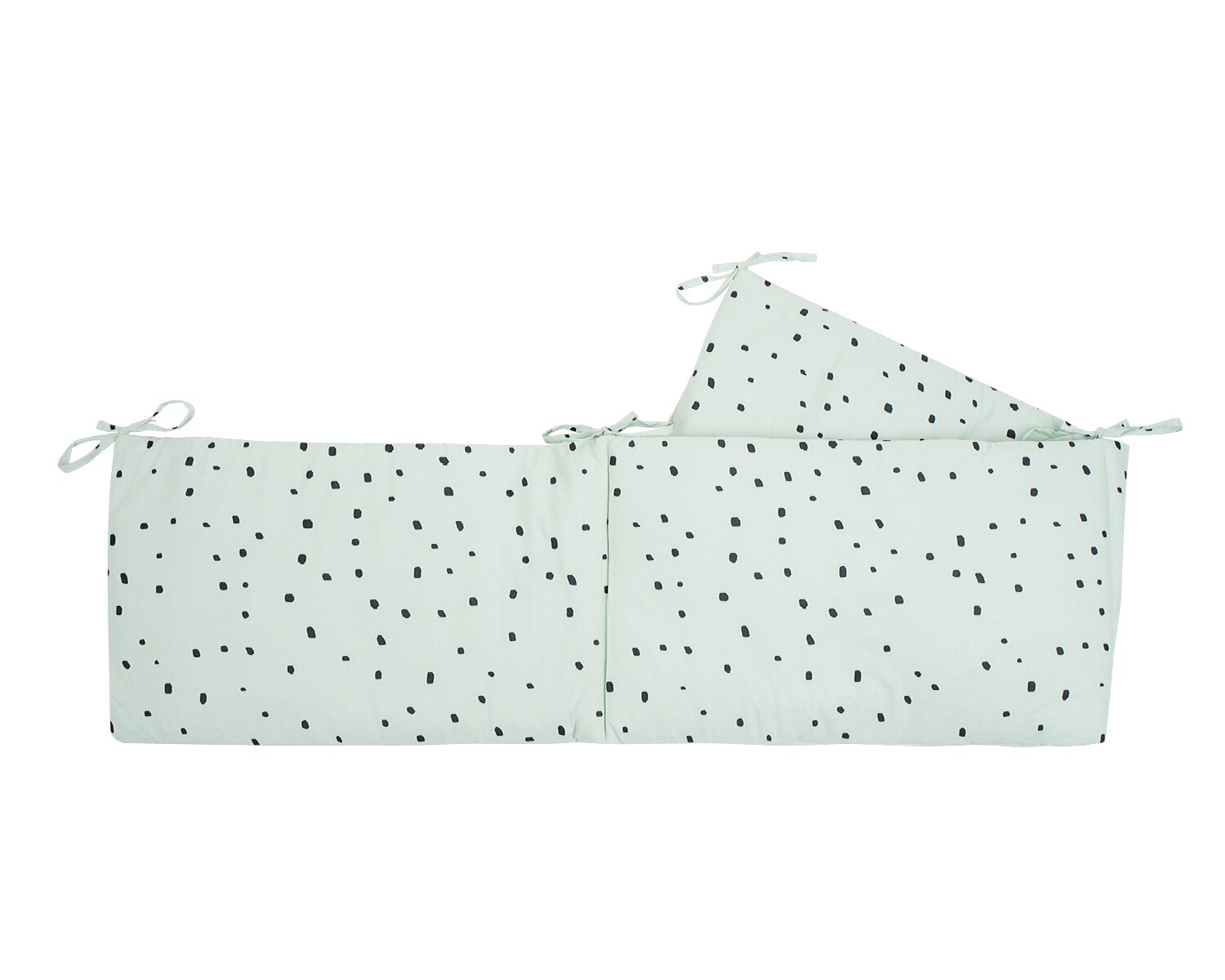 Kikkaboo Bettnestchen B&auml;r f&uuml;r Kinderbett 140 x 70 Bettumrandung 210 cm Baumwolle gr&uuml;n - Bild 1