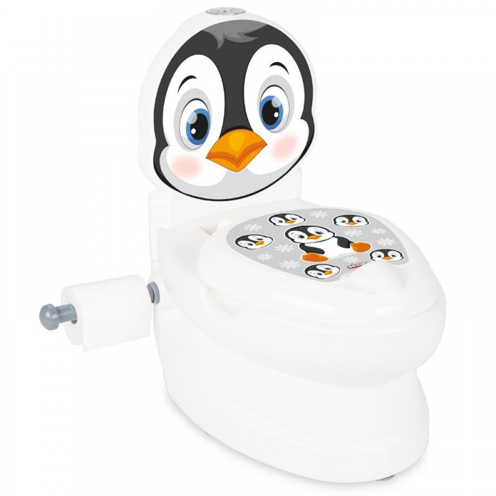 Pilsan Töpfchen Pinguin 07565 Musik Licht Toilettenpapierhalter Deckel Behälter weiß | 08693461045523