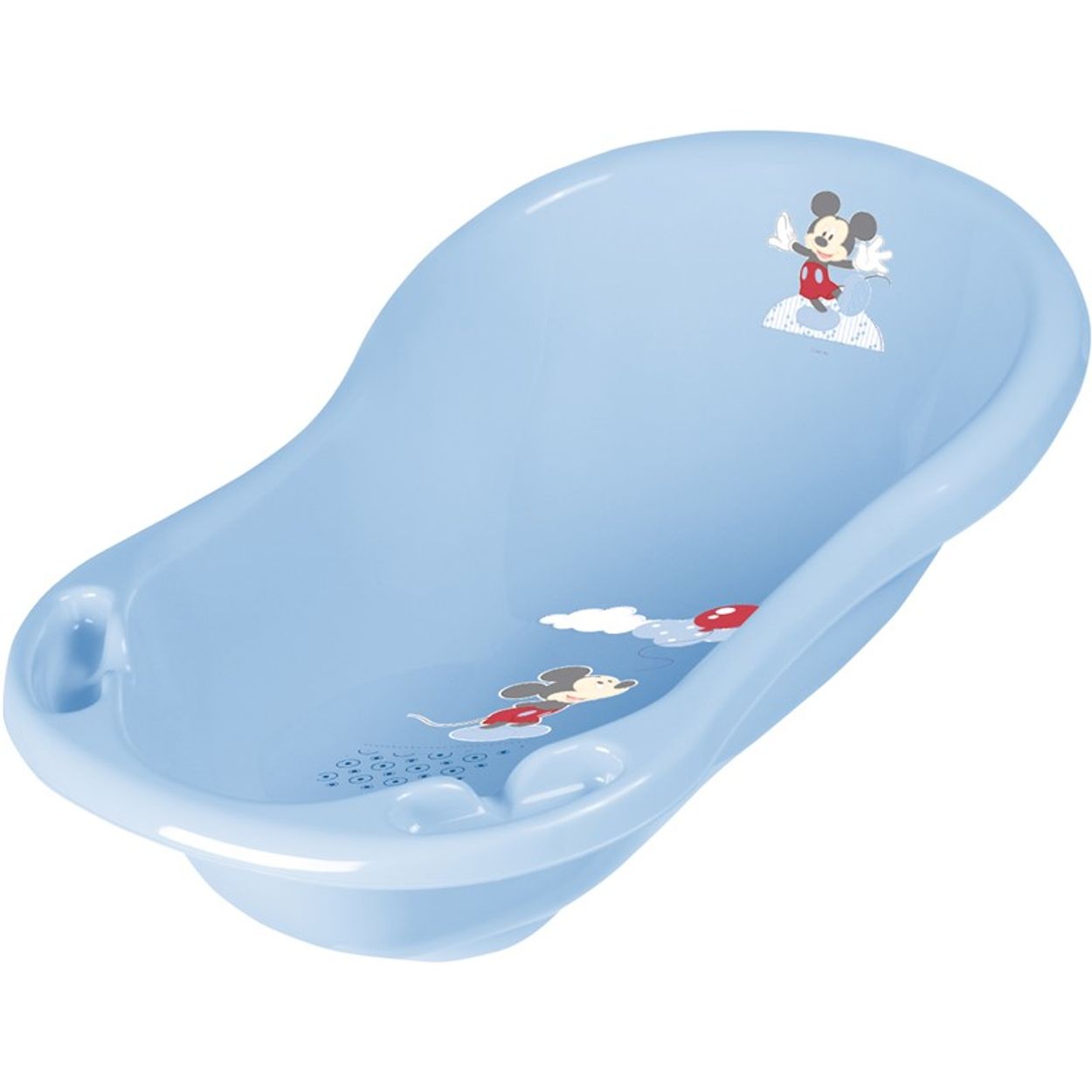 Lorelli Babybadewanne Comic 84 cm lang ergonomische Form Ablagef&auml;cher ab Geburt blau - Bild 1