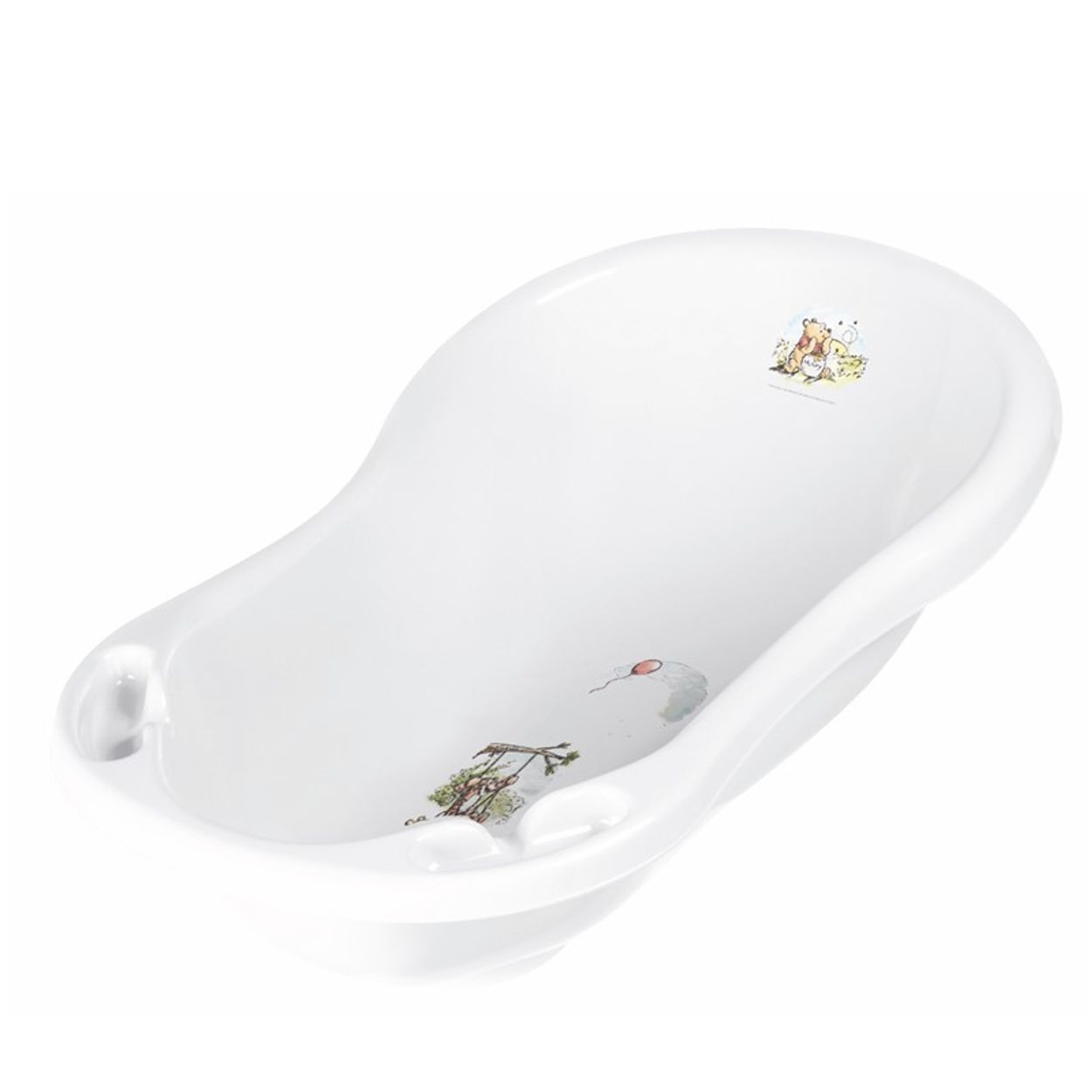 Lorelli Babybadewanne Comic 84 cm lang ergonomische Form Ablagef&auml;cher ab Geburt wei&szlig;2 - Bild 1