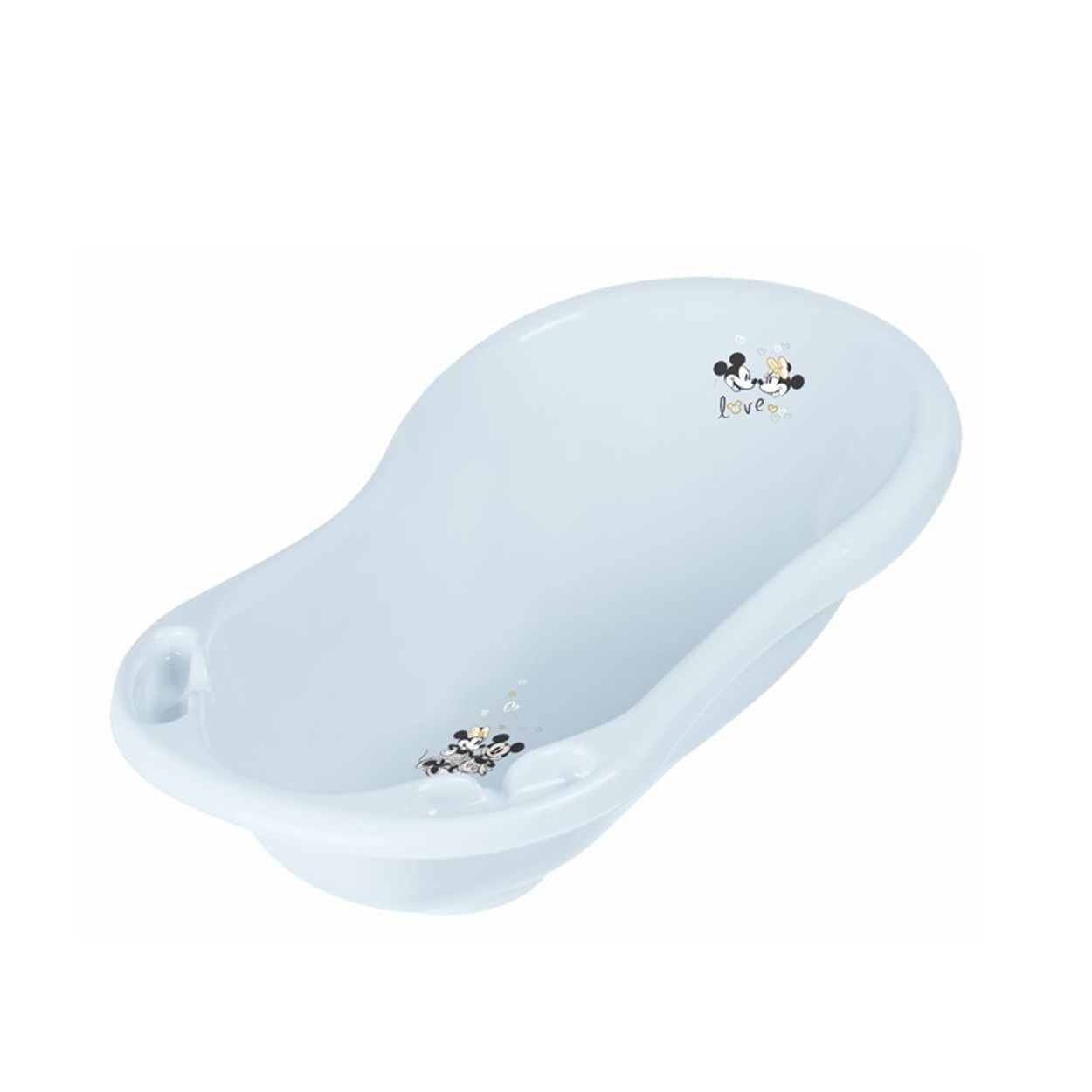 Lorelli Babybadewanne Comic 84 cm lang ergonomische Form Ablagef&auml;cher ab Geburt hellblau - Bild 1