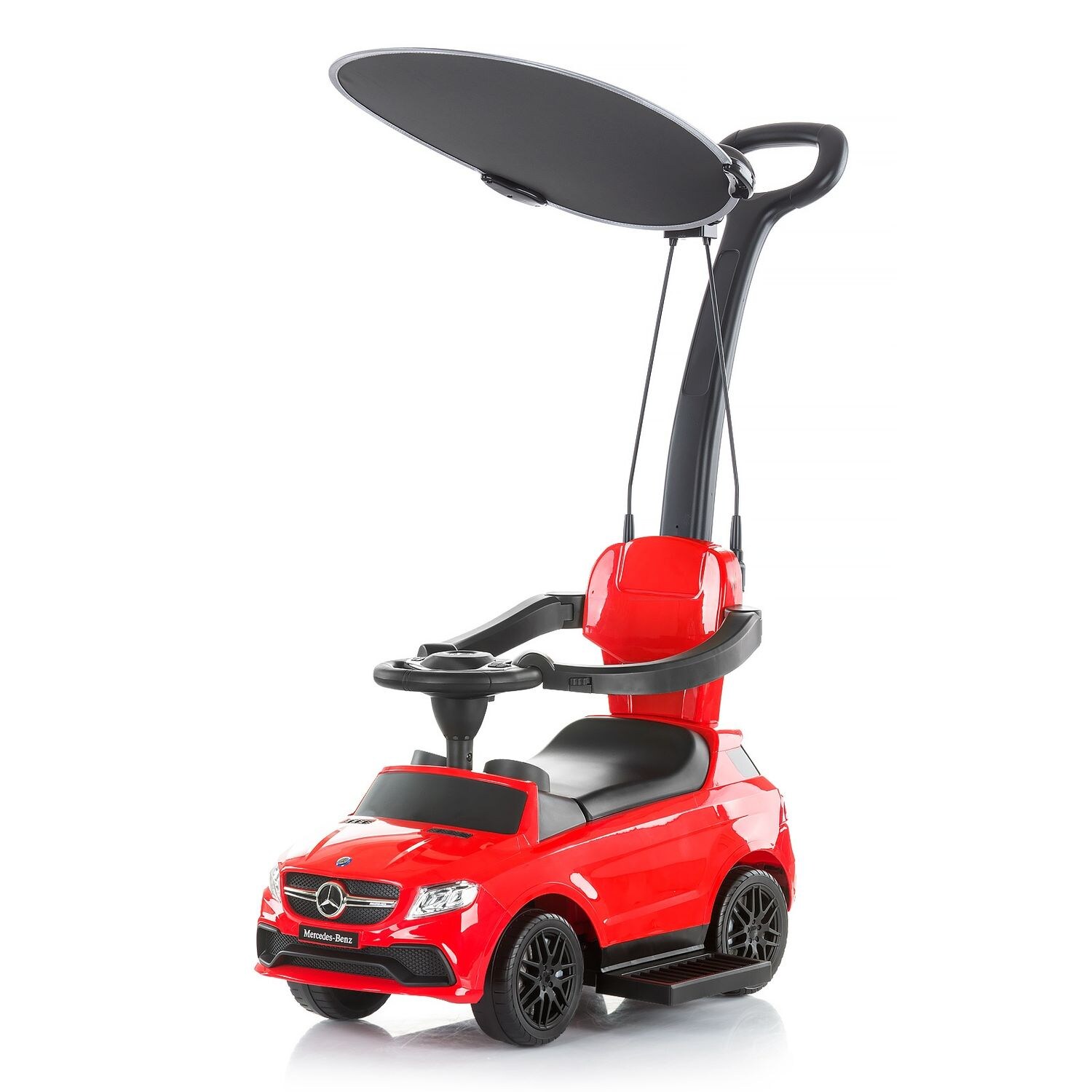 Chipolino Kinder Rutschauto 3 in 1 Mercedes AMG GLE 63 Schubstange Sonnendach rot | 03800931037628