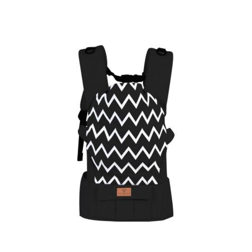 Cangaroo Babytrage Explorer 3 in 1 Bauch- und R&uuml;ckentrage bis 15 kg ab 4 Monate schwarz - Bild 1